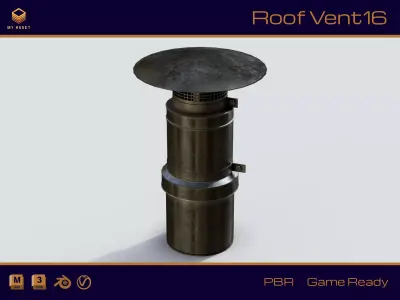 Roof Vent 16 Low-poly 3D model