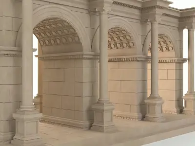 Hadrians Gate Antalya Old Town - Antalya Uckapilar 3D print model