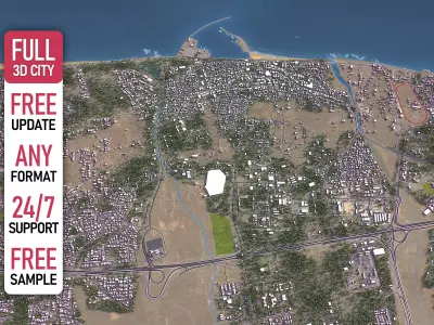 Muscat - Sultan Haitham City Low-poly 3D model