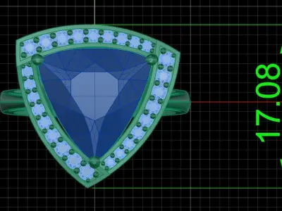 Jewelry ring 421 3D print model