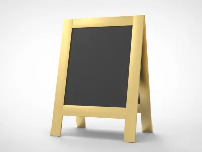 Street Stand Mockup Bar or restaurant welcome easel 3D model