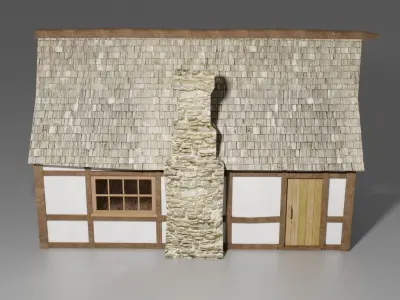 Medieval house Free low-poly 3D model