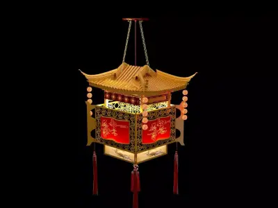 Chinese Palace Lantern  3D model 6