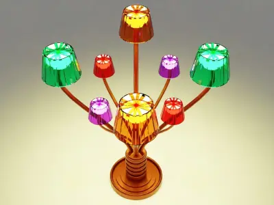 Ornamental Organic Standing Lamp 3D model