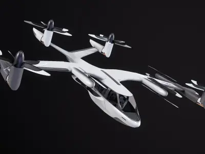  Flying Taxi Hyundai Uber PBR 