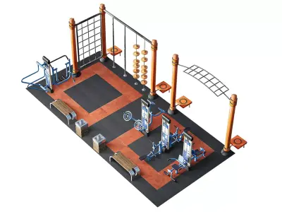 collection for outdoor fitness parks 3D model