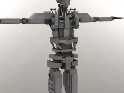 Robot Hunter LP Low-poly 3D model