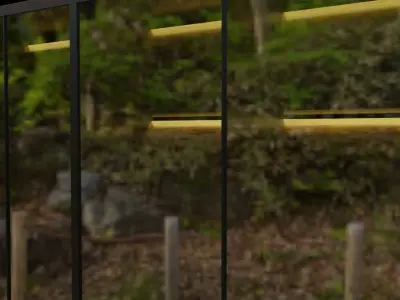 wardrobe glass door with lights Low-poly 3D model