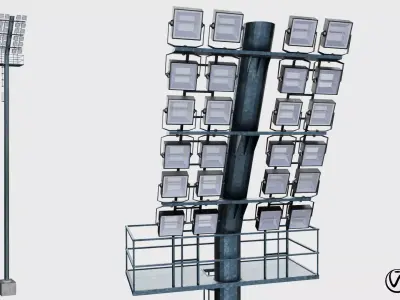Stadium light box 3D model