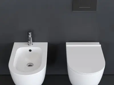 Alice Ceramica Unica Wall-Hung WC Low-poly 3D model