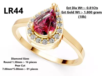 Lightweight Diamond Ring 3D print model