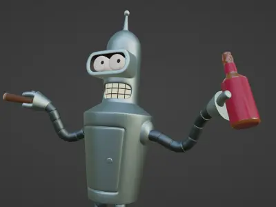 Bender Statue Futurama - 3D Printable 3D print model