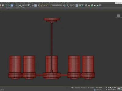 Sumter Candle Chandelier Low-poly 3D model