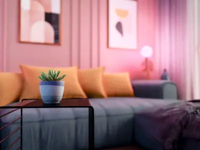 Stylized Pastel Living Room 3D model