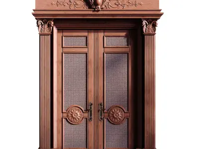 Decorative Wood Door 927 Low-poly 3D model
