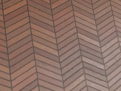 Classic Medium Teak Chevron Flooring PBR Seamless Texture