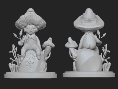 Mushroom Boys Figure 3D print model