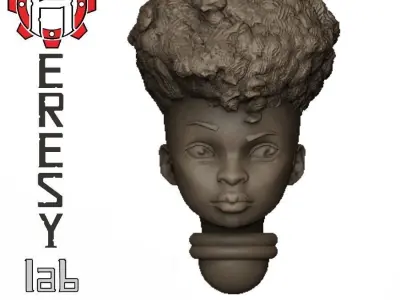 Heresylab - Female Sci-Fi heads for conversions SET 4 of 21 3D print model