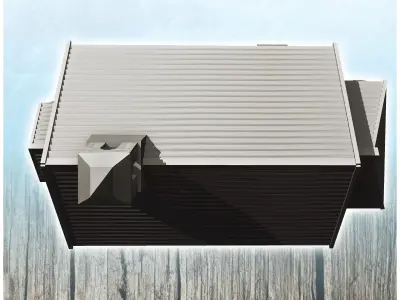 Western wooden church with bell tower 8 - Cowboy USA America ACW 3D print model