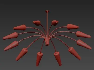 Sputnik Chandelier Suspension 3D model