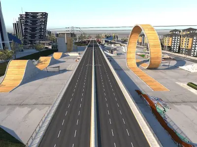 Ultra Mega City High Detail Low Poly Low-poly 3D model