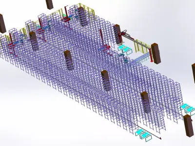 Automated Storage and Retrieval System 3D model