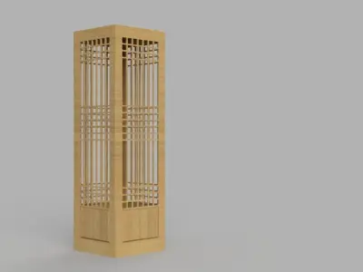 asian light box for floor - desk and table 3D print model