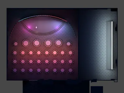 stage Low-poly 3D model