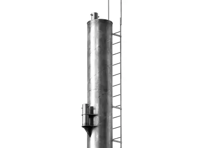 Metal construction - pipe tower scaffold ladder 3D model