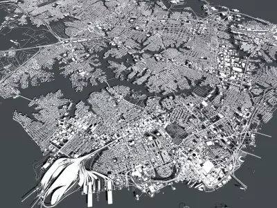 Cityscape Norfolk United Kingdom 3D model