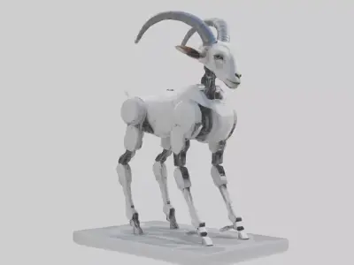 Robot version of a goat model 3D model