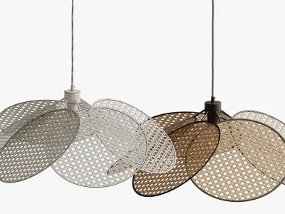 Light Yellow Geometric Pendant 3D model