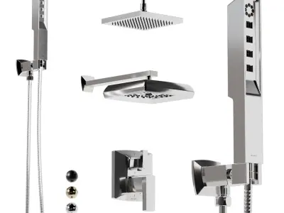 Brizo Collection Set Shower Low-poly 3D model