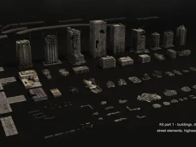  The FALL kit - destroyed city 