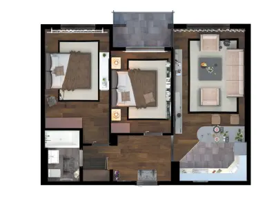 3D floor plan apartment  3D model