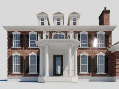 Build005 brick house 3D model