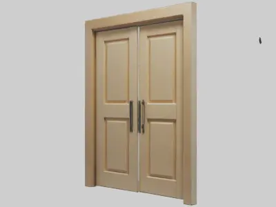 Pocket door model Low-poly 3D model