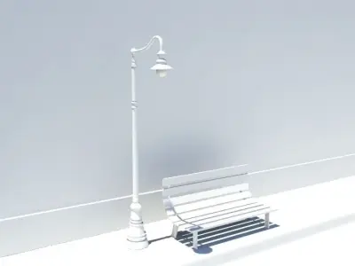 Street lamp Low-poly 3D model