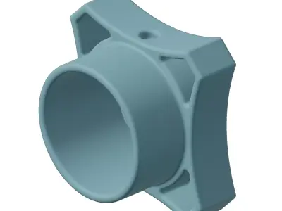 Plastic Faucet Square Knob 3D model