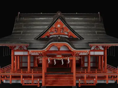 Shinto Shrine 3D model