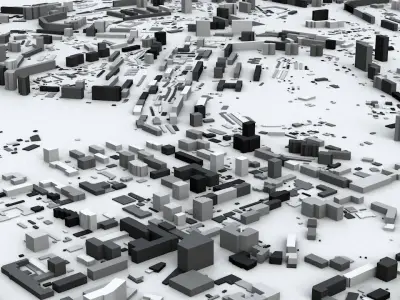 Vladivostok Streets and Buildings 3D model