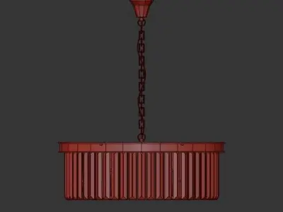 Goslar chandelier made of glass and metal 3D model