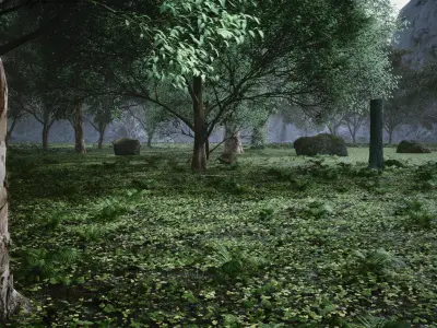 Tropical Forest Low-poly 3D model