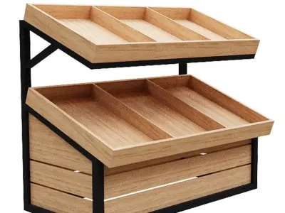 Stall models Low-poly 3D model