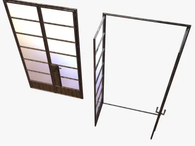 Custom made crittal doors 3D model
