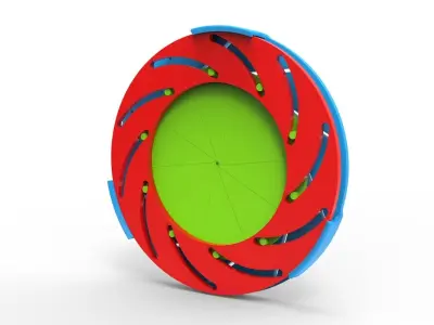 iris diaphragm mechanism 3D print model