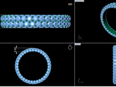 Fancy Eternity ring 3D print model