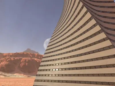 Post Apocalyptic building 4 3D model