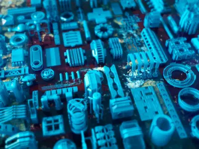 Extreme Sci-Fi Kit Bash Set Low-poly 3D model