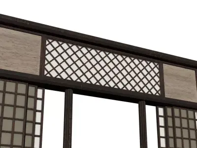 Capiz Window 01 Low-poly 3D model
